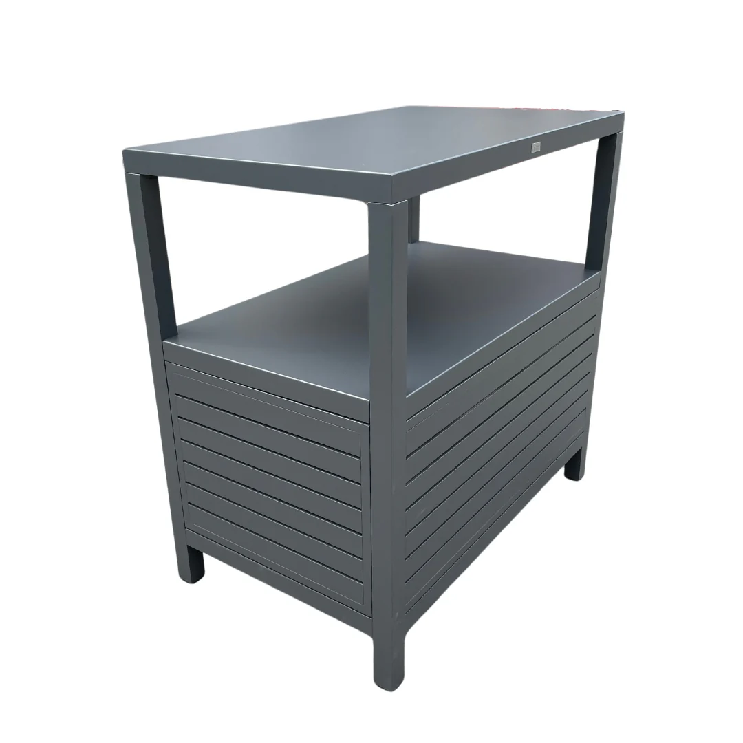 Mobiletto Alluminio con Ripiano Alto 90x90cm