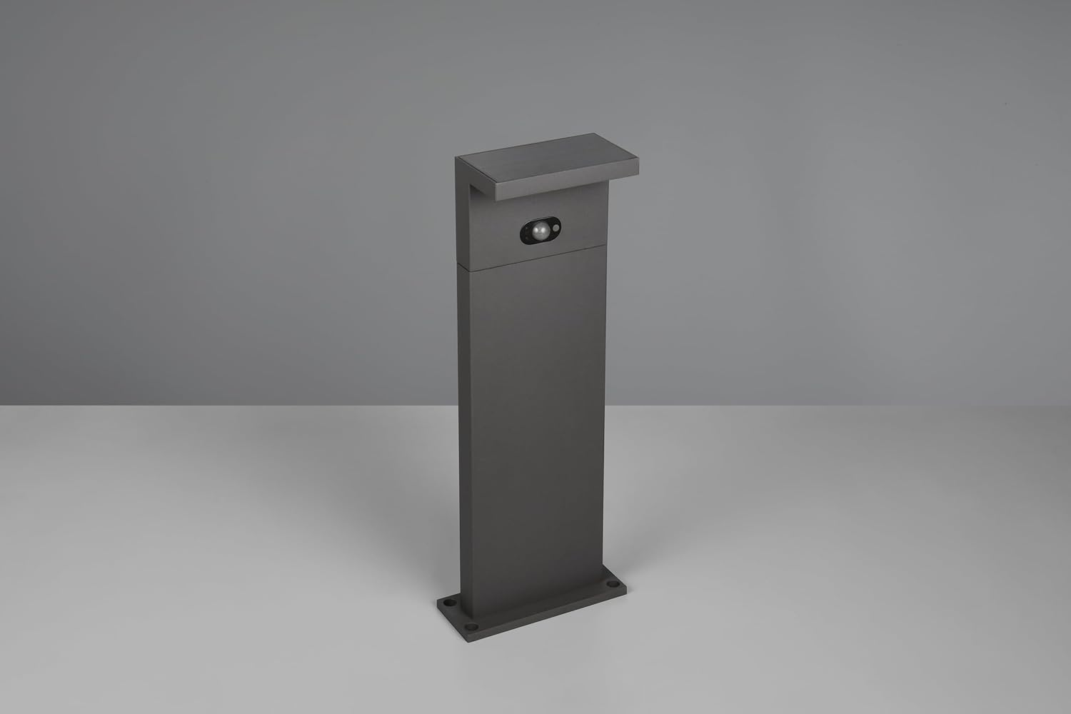 Trio Leuchten LED Außen Wegeleuchte Blyde 553569142, Aluminium Druckguss Anthrazit, 5 Watt LED, Hybrid Solar/Netzbetrieb, Dämmerungssensor, Bewegungssensor