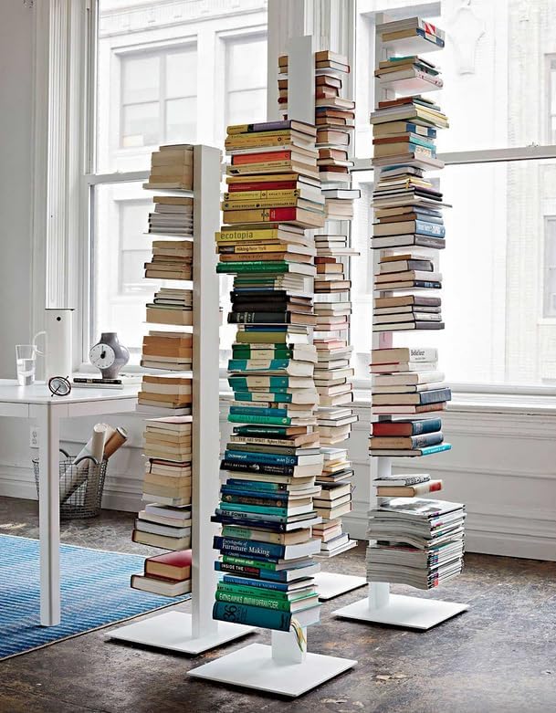BBB ITALIA Sapiens Libreria a Colonna Verticale Bianca H152 10 Ripiani