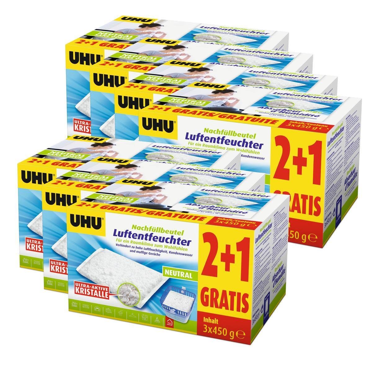 Luftentfeuchter 21x UHU 47135 Luftentfeuchter Nachfüllbeutel 450 gDuftneutral