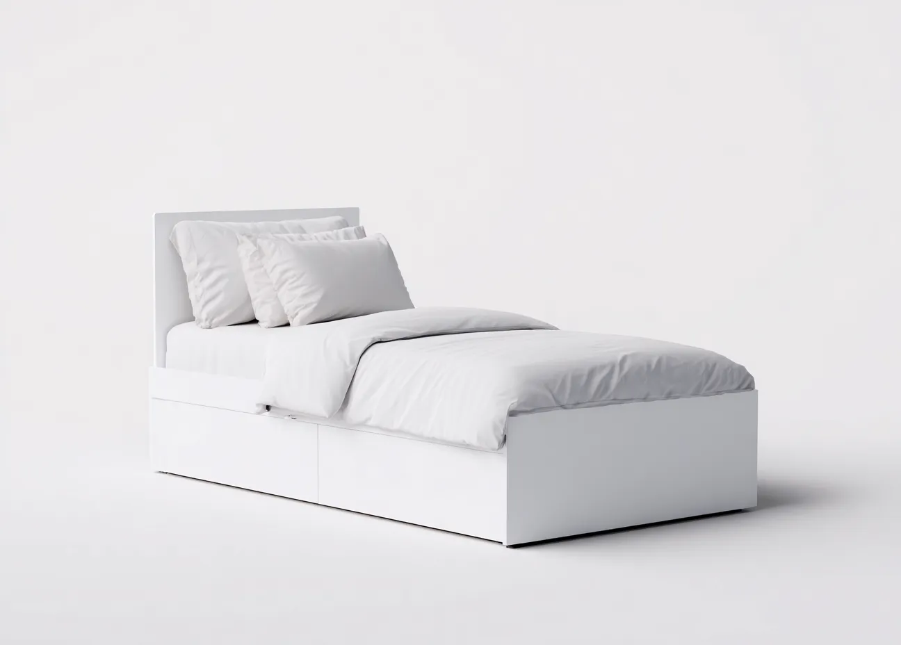 Einzelbett - Holzwerkstoff - 205x95x85 cm - Weiß - Modern