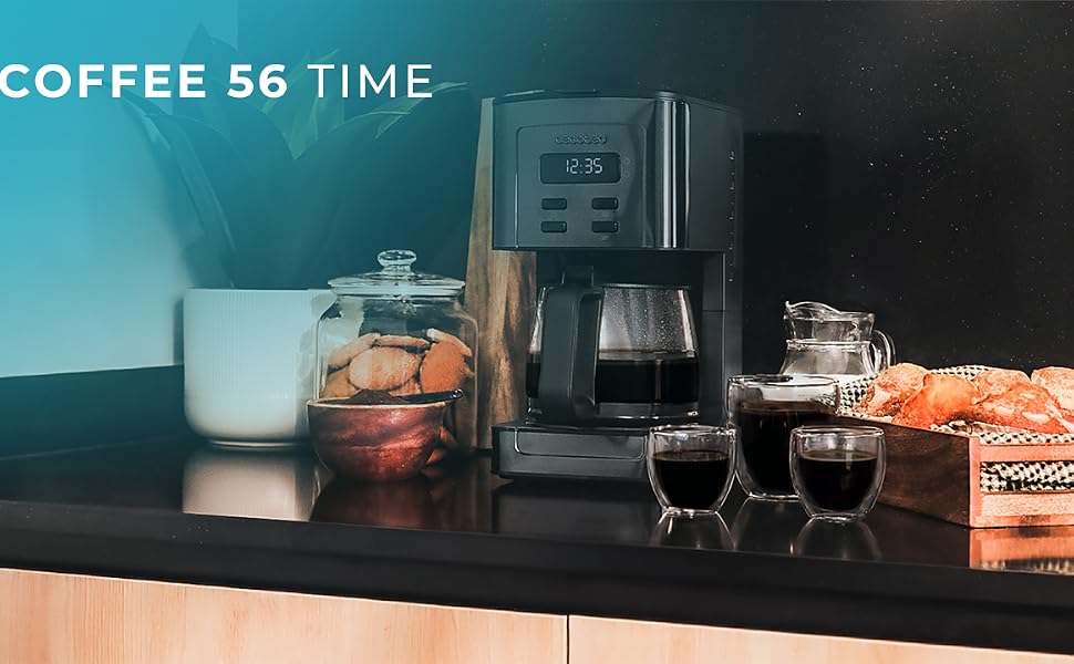 Cecotec Macchina da caffè a goccia Coffee 56 Time, 800W, Programma il tuo caffè