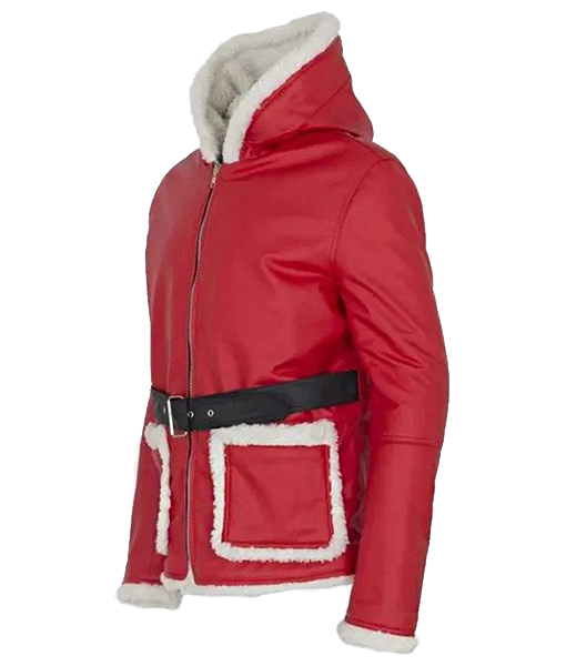 Men’s Classic Red Santa Shearling Jacket