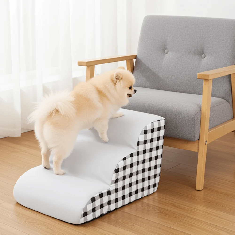 Dog Stairs with Gentle Slope & Non-Slip Base �C 2 & 3 Step Options