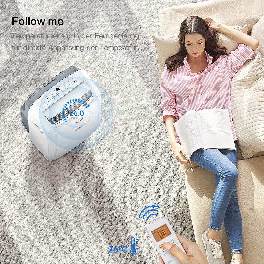 Comfee Mobiles Klimagert Easy Cool 2.0, 7000 BTU 2,0kW, K��hlen&Ventilieren&Entfeuchten, Raumgre bis 68m(25�O), APP-Steuerung/Alexa/Google Home/IFTTT, Mobile Klimaanlage mit Abluftschlauch