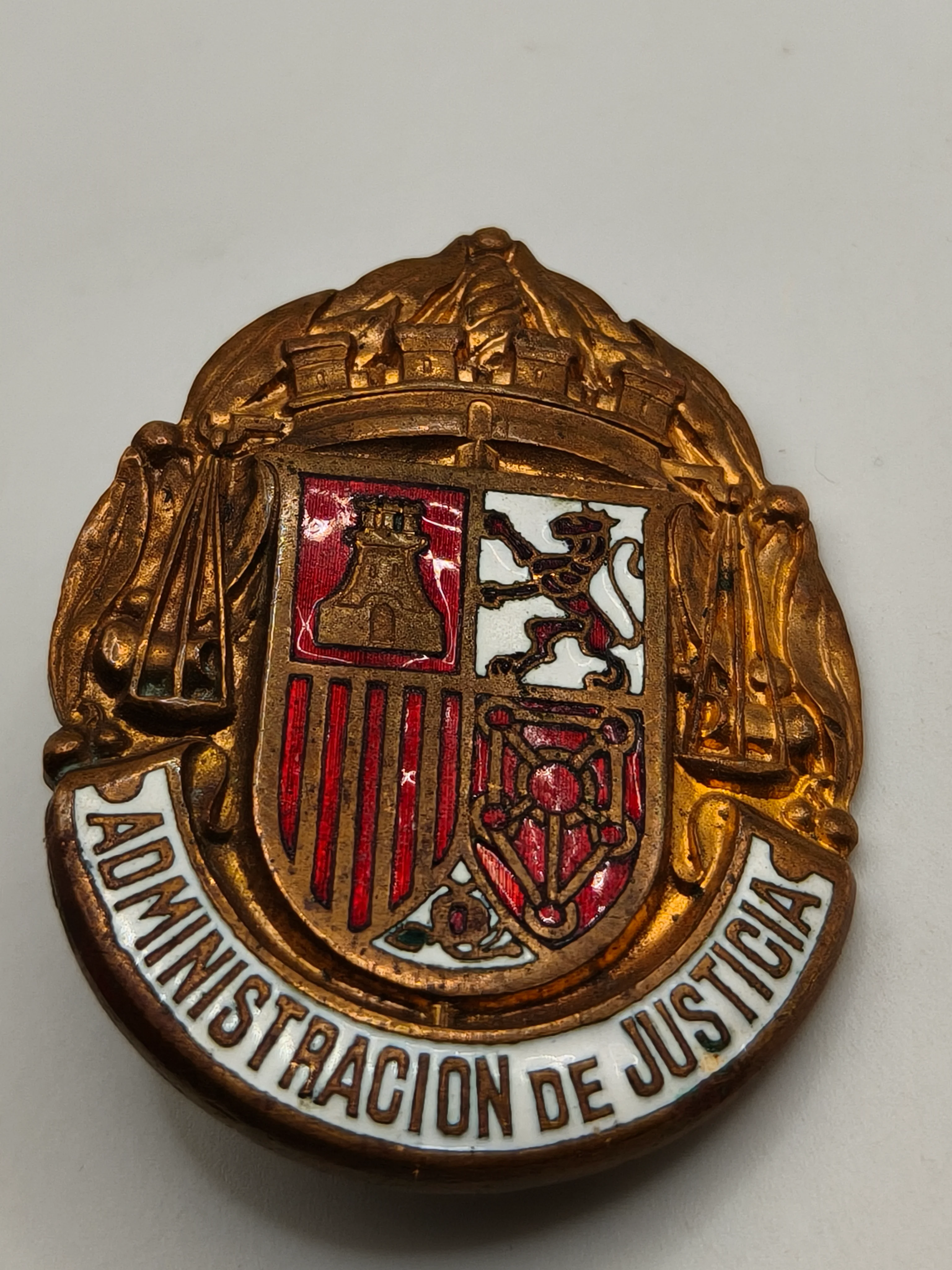 Placa Administraci��n de Justicia. II Rep��blica.