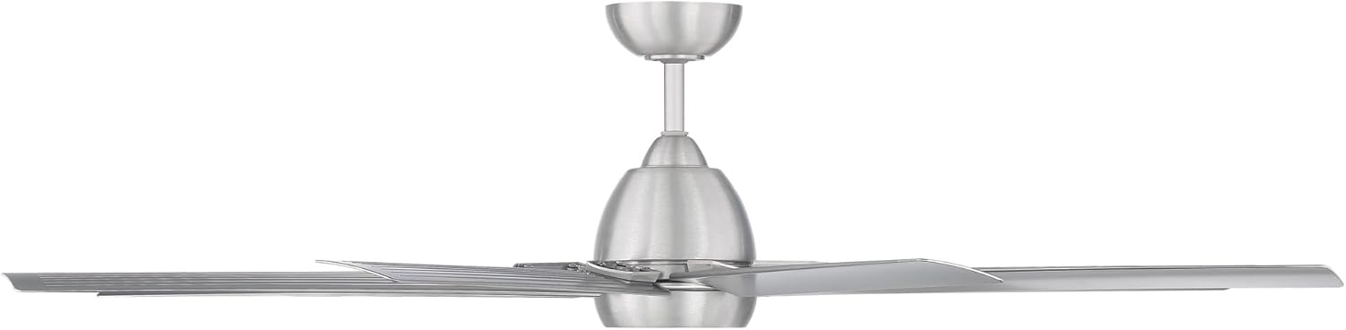WAC Lighting Mocha XL 8 Blades Aluminum Smart Ceiling Fan in Brushed Nickel
