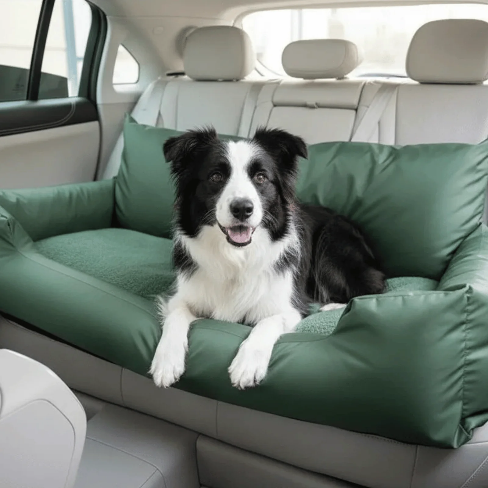 Adjustable Dog Car Seat �C Soft Cotton Interior & Safety Straps