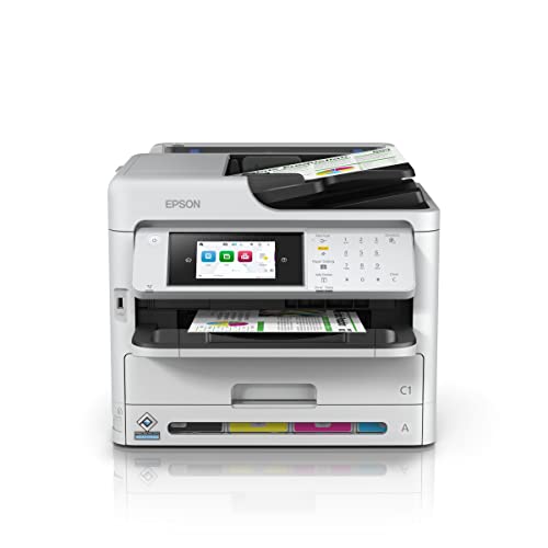 Epson Workforce WF C5890DWF Stampante Multifunzione compatta per Gruppi di Lavoro, Ideale per Piccoli uffici e Grandi aziende, 4.800 x 1.200 dpi, 75.000 Pagine al Mese, Stampa,Scansiona,Copia,Fax : Informatica