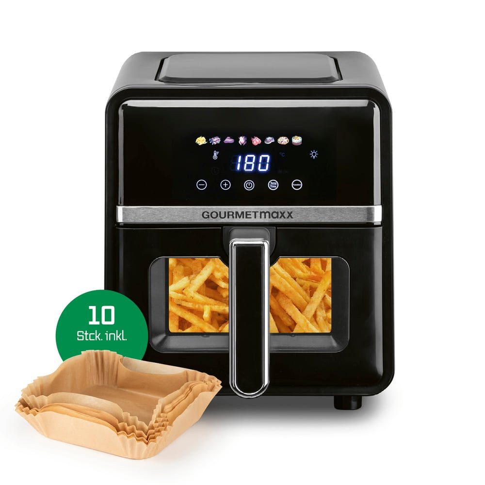 Heißluftfritteuse Heißluftfritteuse, 5 l - 8 Programme, Farb-Icons & Multi-Color LED-Touchdisplay