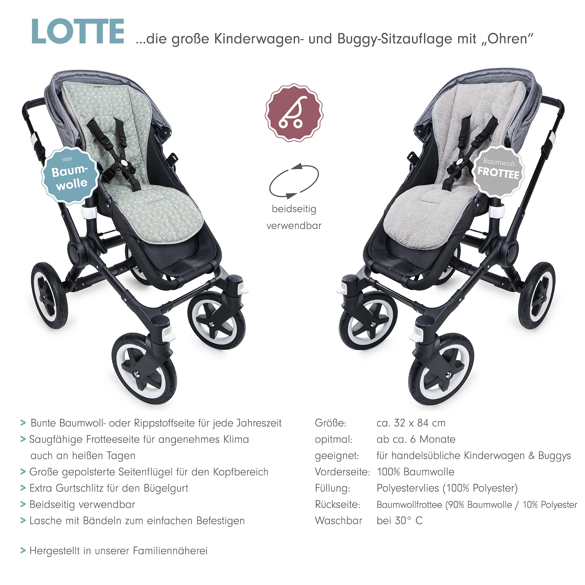 LOTTE FROTEE die gro?e Sitzauflage mit Ohren