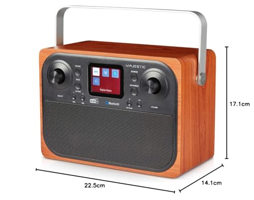 Majestic RT 197 DAB   Radio DAB/DAB /FM, Bluetooth, Display LC, Ingresso AUX IN, uscita cuffie, sveglia 2 allarmi 3 suonerie : Elettronica