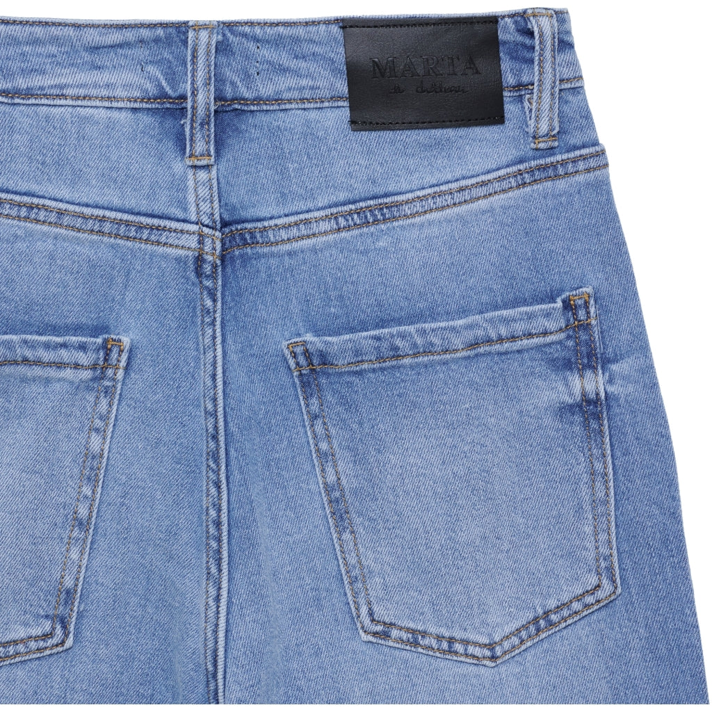 Starley Wide-Leg High-Waist Jeans �C Denim | Women's Luxury Stretch Jeans