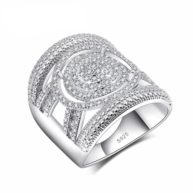 Sterling Silver Ring Hollow Design for Women