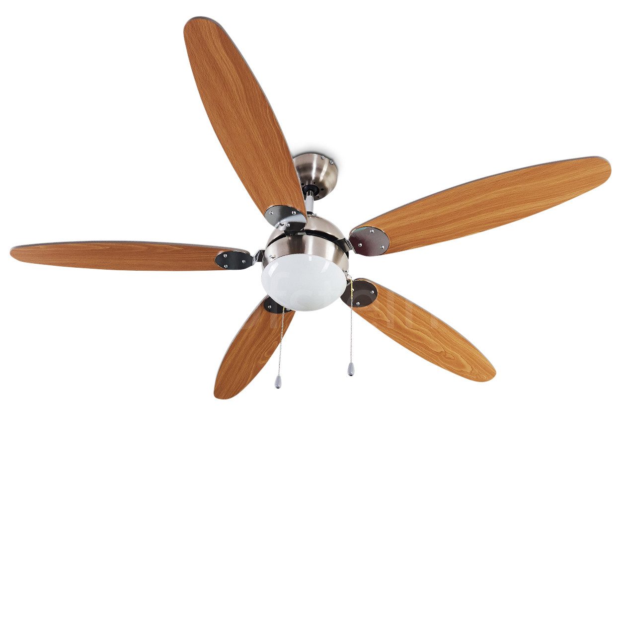 Deckenventilator »Orneta« Deckenventilator, Metall/MDF/Glas, Nickel-matt