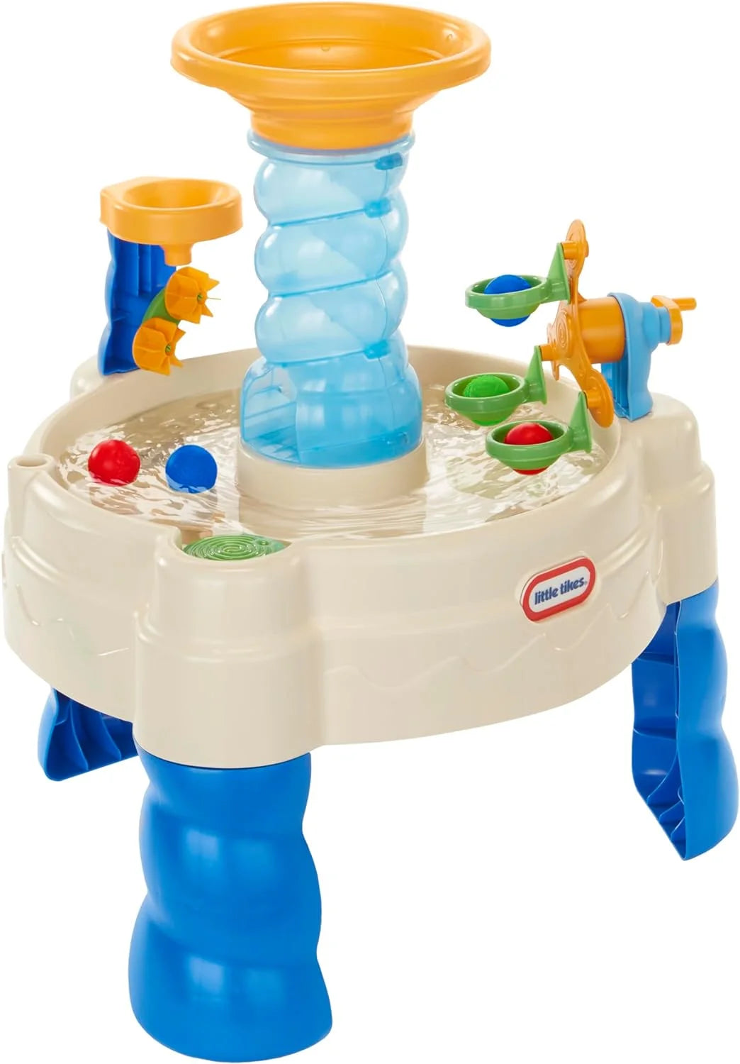 Little Tikes Spiralin&rsquo; Seas Waterpark Kids Water Table, Multicolor, Enhances Motor Skills, Outdoor Fun