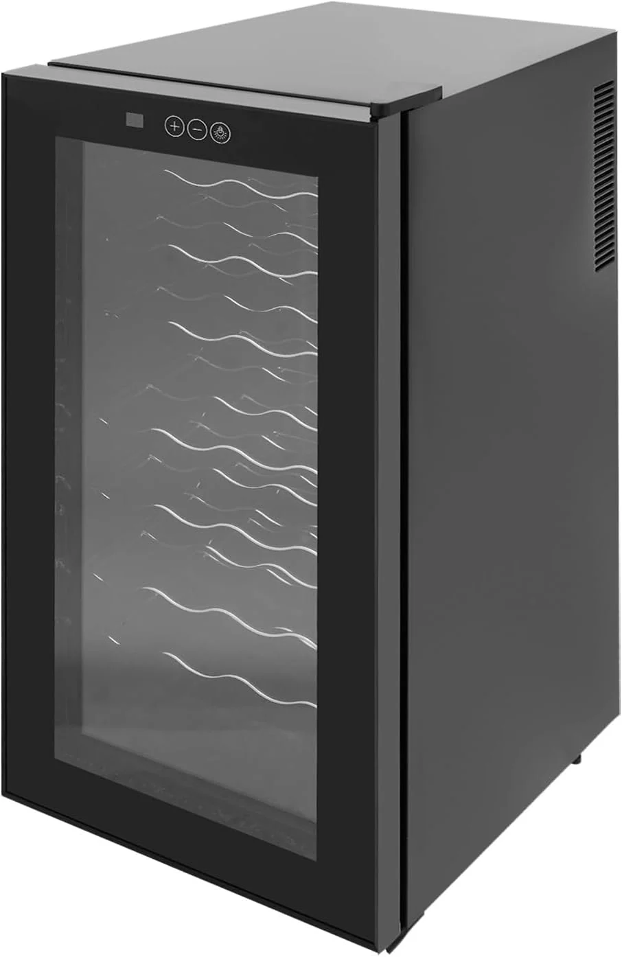 HPDTZ Getränkekühlschrank, 78 L / 17.16 gal (tatsächliche Kapazität: 77.6 L / 17.07gal), 78 l, 70 W, Q235 Stahl, Glas, gehärtetes Glas, PVC, Schwarz
