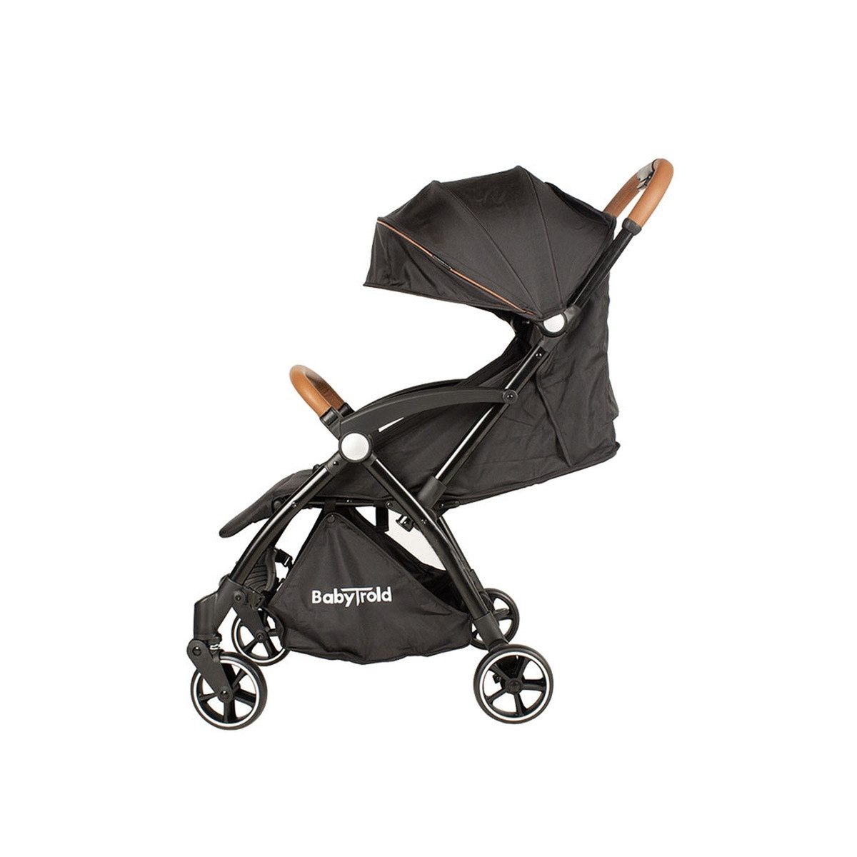 Kinder-Buggy Skagen Schwarz Kinderwagen, leicht, verstellbar, Frontbügel