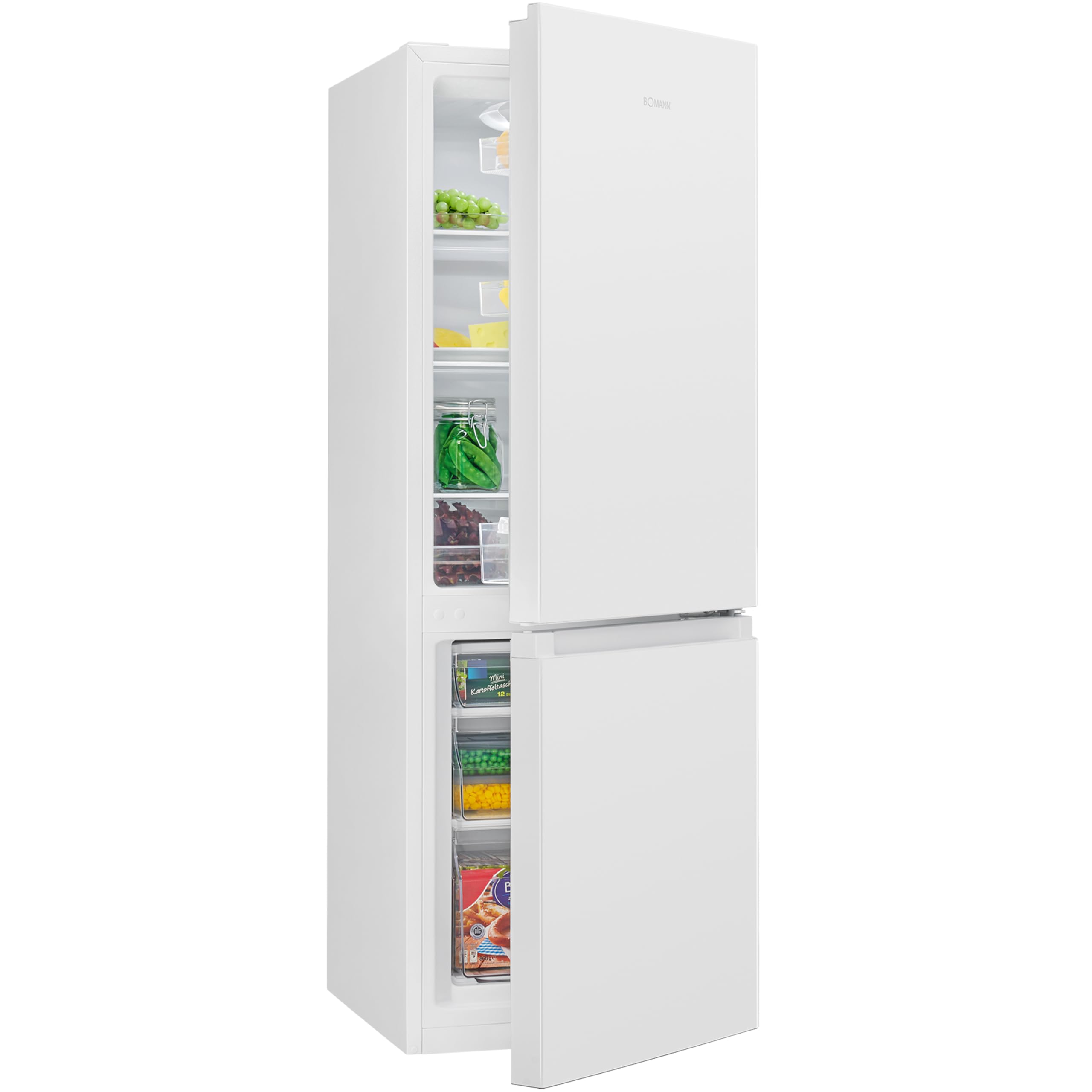 Bomann Kühlgefrierkombination 175L Energieklasse E 143cm 39 dB Türanschlag wechselbar weiß KG 320.2