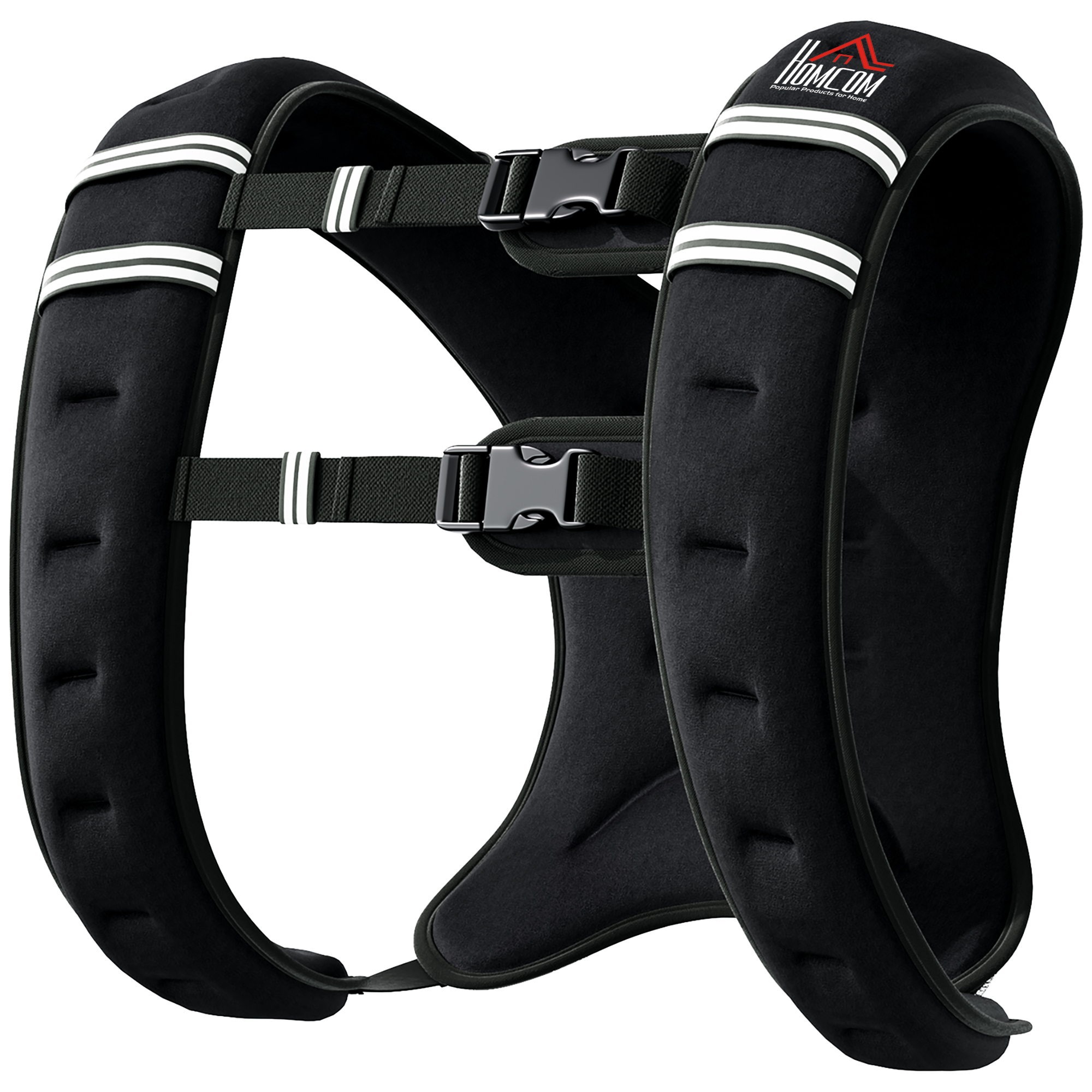 HOMCOM Gewichtsweste 5 KG / 8 KG / 10 KG verstellbare Trainingsweste mit herausnehmenbar Gewichten Laufweste Damen Herren für Muskelaufbau Krafttraining, Laufen, Fitness, Cross Training
