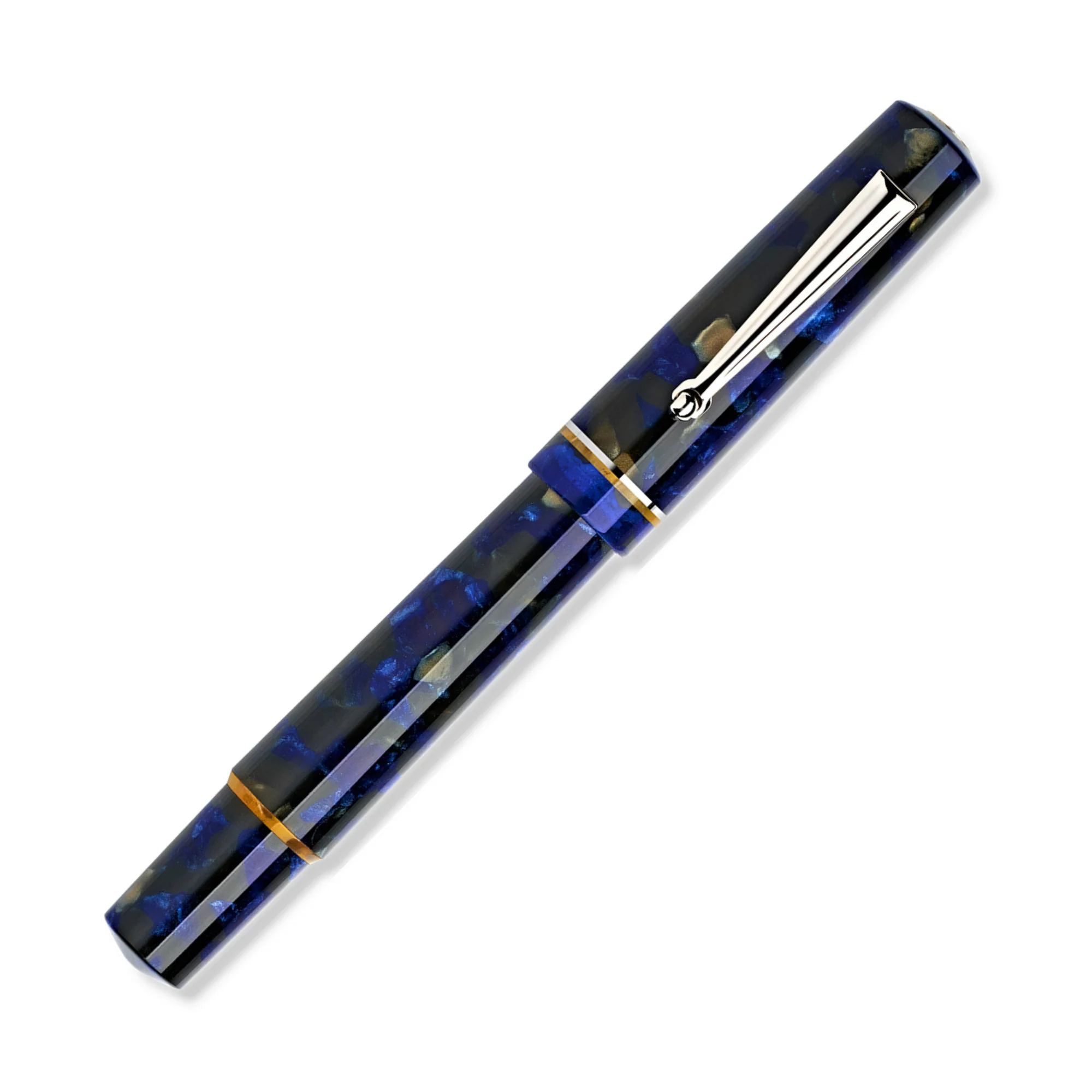 Delta Spaccanapoli Fountain pen - Filomarino (Blue) with Silver Trim