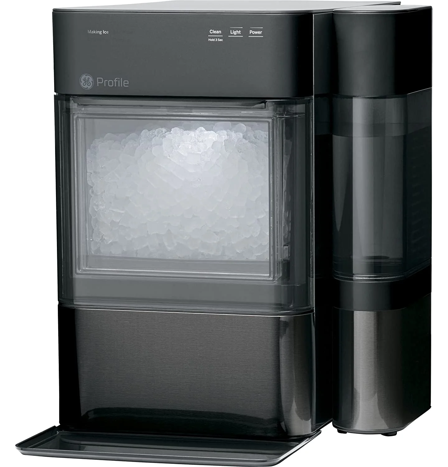 2.0 Countertop Nugget Ice Maker | Ice Machine with WiFi Connectivity | Smart Home Kitchen Essentials | Black Stainless