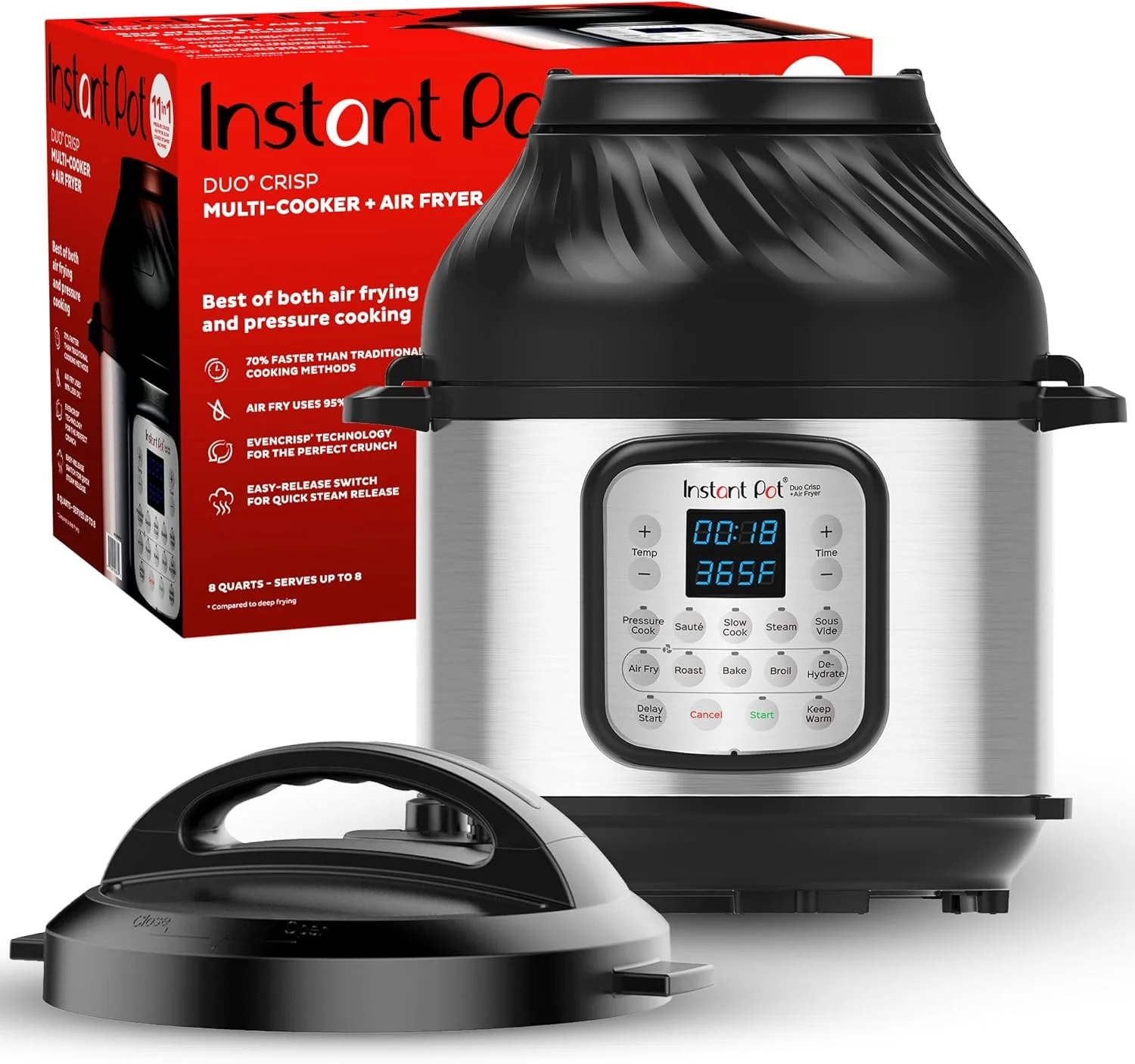Instant Pot Duo 7-in-1 Electric Pressure Cooker, Slow Cooker, Rice Cooker, Steamer, Saut茅 Pan, Yogurt Maker, Warmer, and Sterilizer