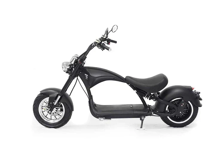 Mangosteen M1P elektrische chopper in matzwart �C 2000W borstelloze motor, 60 km/u topsnelheid