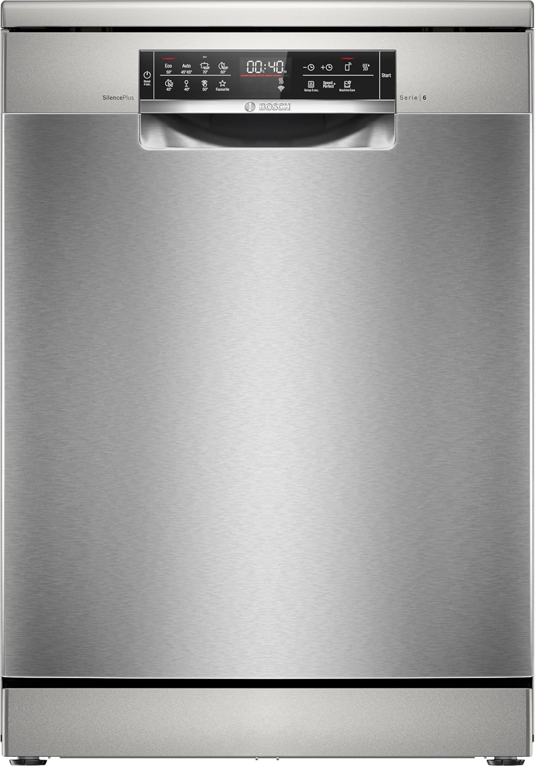 Bosch SMS4EVW08E Serie 4, Lavastoviglie da libera installazione, Home Connect, EfficientDry: apertura automatica della porta, Diagnostica da remoto, Assistente al lavaggio, Bianco, 60cm