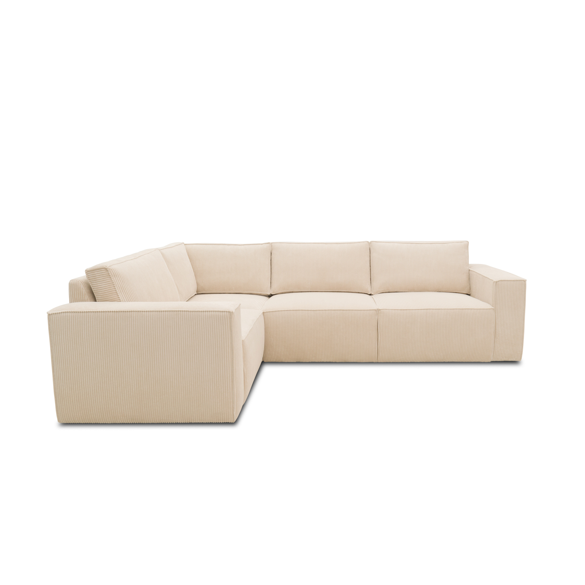 Ecksofa 101 017, Sofa, L-Form, Cord-Sofa, Couch, Polsterecke, Eckcouch, 277 x 197 x 84 cm (BxTxH)