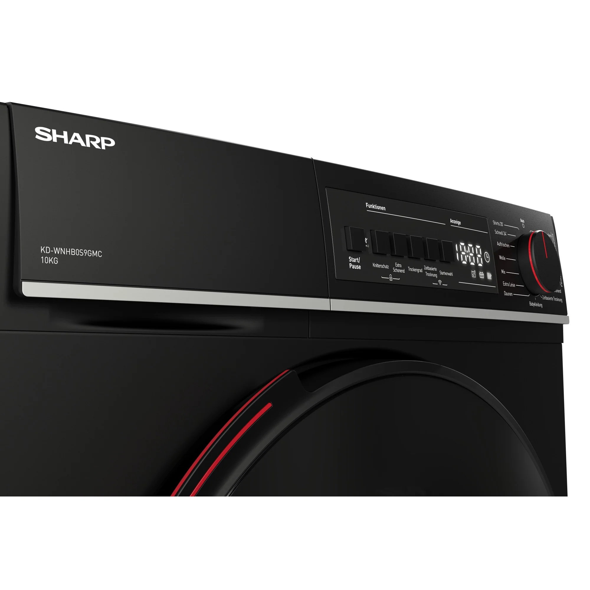 Sharp Wäschetrockner 10kg, KD-WNHB0S9GMC, schwarz, WiFi