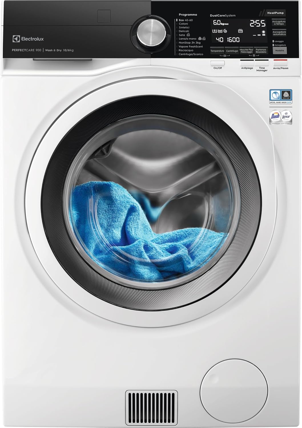 Electrolux Lavasciuga libera installazione 10 kg lavaggio / 6 kg asciugatura Pompa di Calore DelicateCare 900 Classe B Bianco – tecnologia DualCare, SensiCare+, FreshScent, EW9W216BW