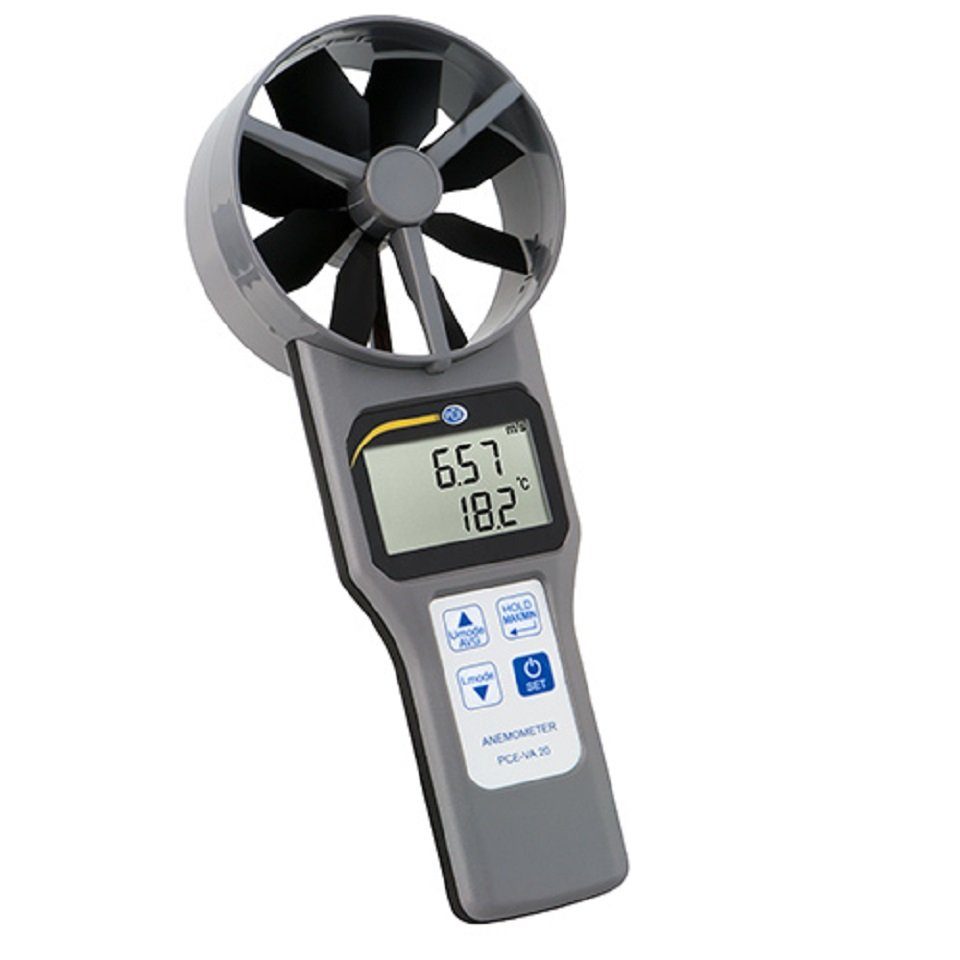 Klimamesser Anemometer PCE-VA 20, Messung von Windgeschwindigkeit uvw.