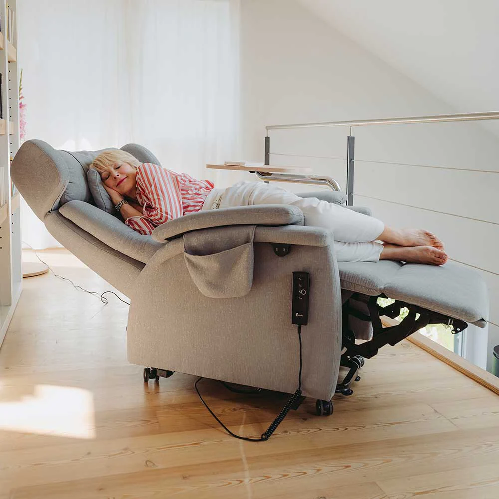 Ruhe- und Aufstehsessel Relax Platin Grau