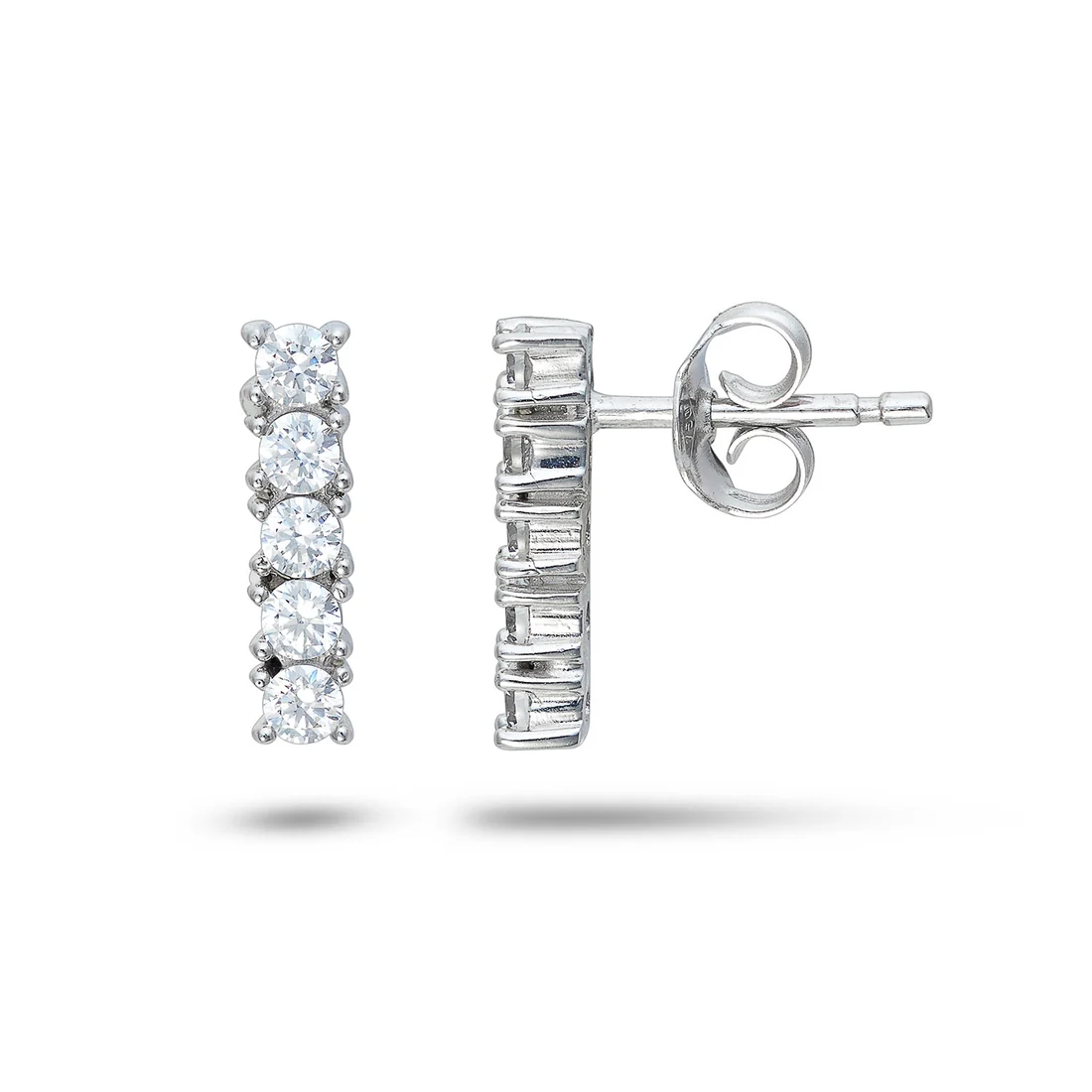 Orecchini Ambrosia Gioielli in oro bianco e zirconi a griffe AOZ 530