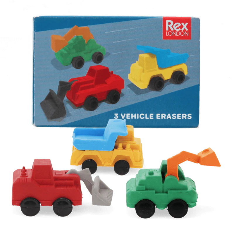 Rex London Construction Vehicle Erasers
