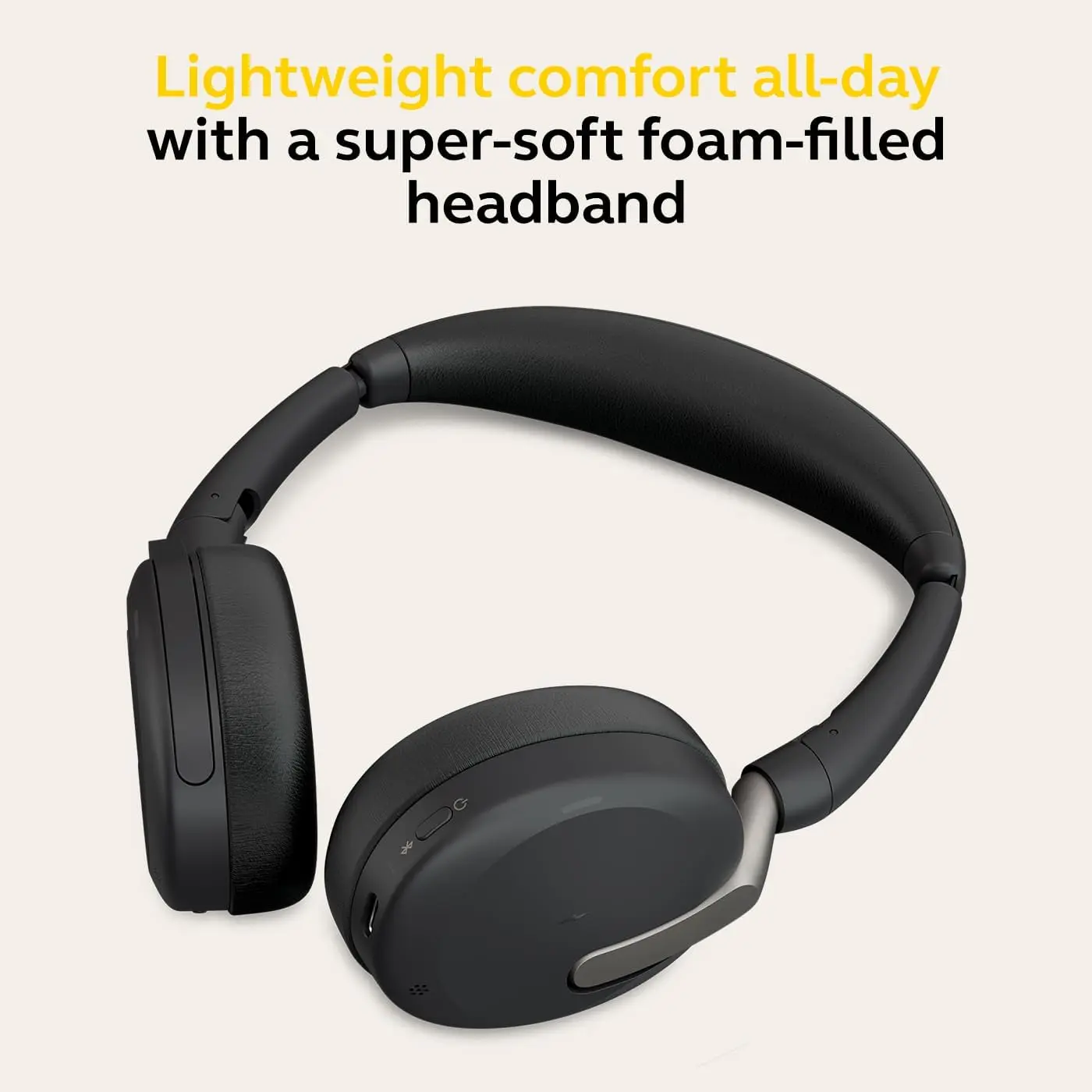 Jabra Evolve2 65 Flex Wireless Stereo Headset   Bluetooth, Noise Cancelling ClearVoice Technology & Hybrid ANC   Certified for Microsoft Teams   Black