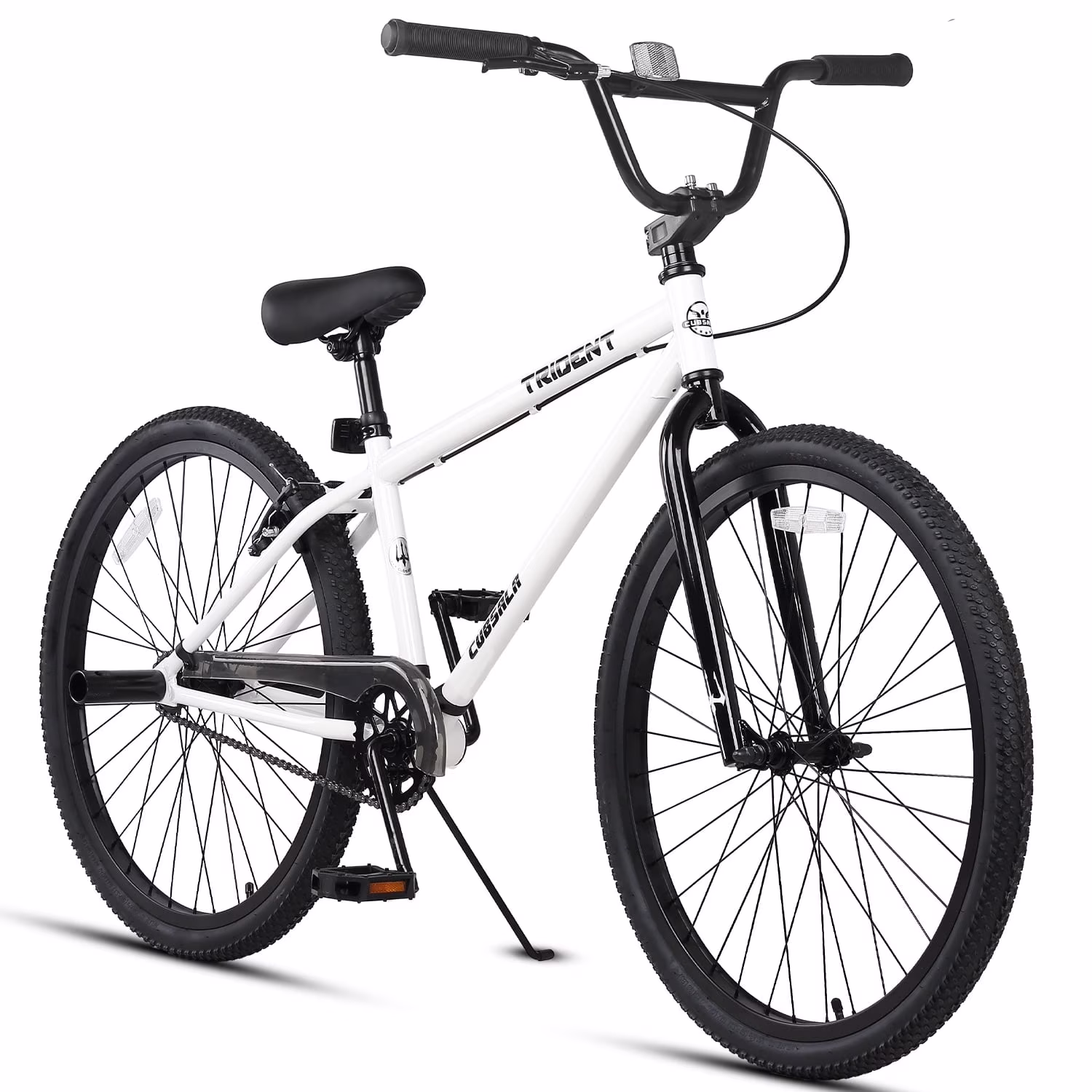 cubsala 24 Inch BMX Race Bike Trident Bicycles Beginner-Level to Advanced Riders with 2 Pegs Trick Cycling and Professional Riding, Black