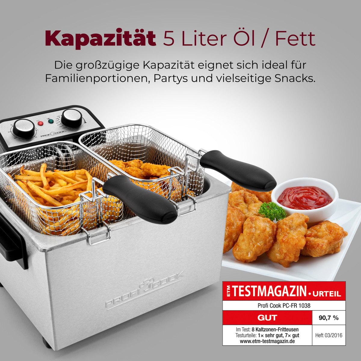 Kaltzonenfritteuse PC-FR 1038 inox