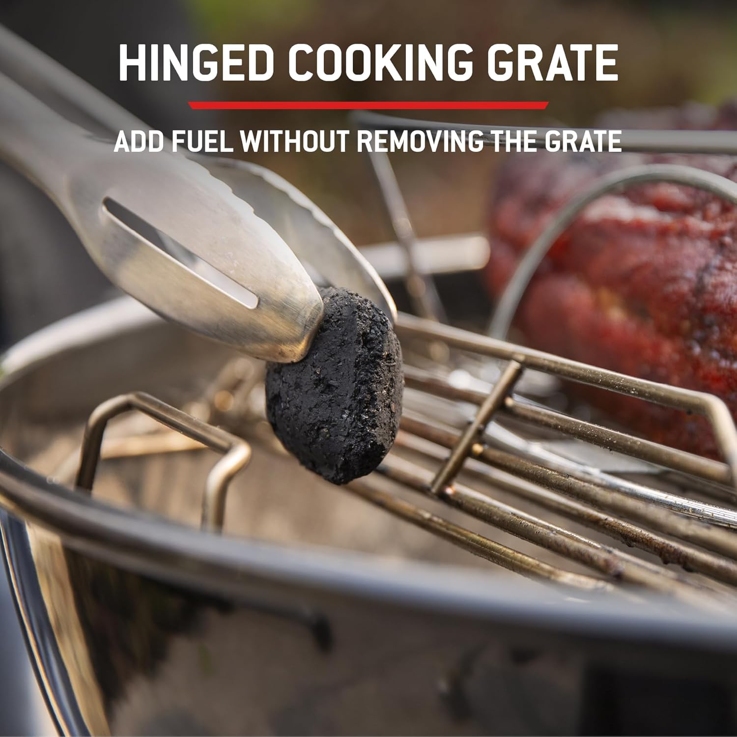 Weber Original Kettle Premium Holzkohlegrill/Porzellanemaillierter Deckel und Kessel, 57 cm Grillfläche, One-Touch-Reinigungssystem, Deckelthermometer, Dreibein-Ständer und Räder, Schwarz