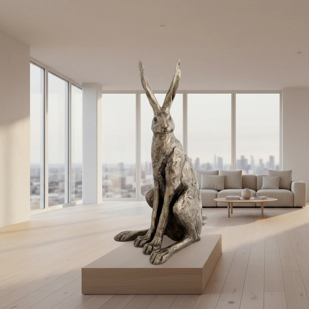 Hare Sculpture by Paul Jenkins �C Bronze Resin | 49cm