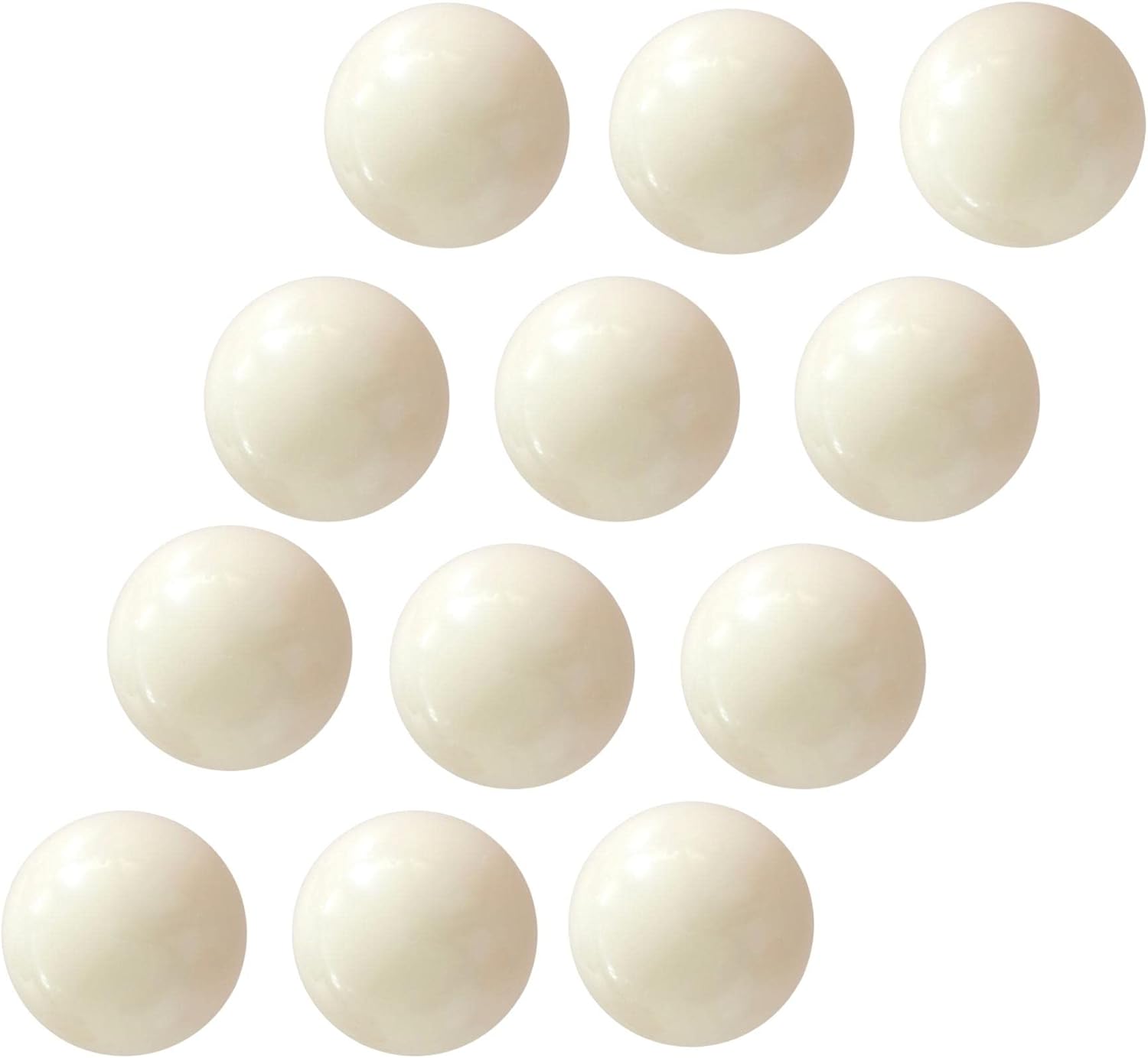 DOJA Barcelona | Palline Calcio Balilla Resina 34mm | 12 Pz | Bianco | Palline Biliardino Calcio Balilla Dure | Palline per Calcetto Balilla Professionali | Ricambi per Calciobalilla Professionali