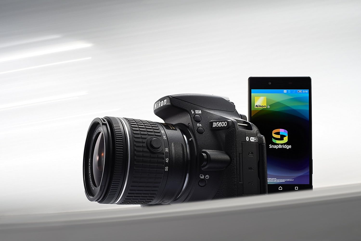 Nikon D5600 Fotocamera Reflex Digitale con Obiettivo AF-P DX NIKKOR 18-55mm VR, 24,2 Megapixel, LCD Touchscreen ad Angolazione Variabile 3