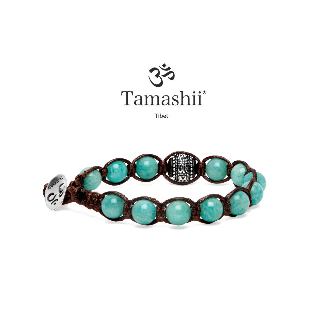 Bracciale Tamashii ruota della preghiera pietra Amazzonite BHS1100-131