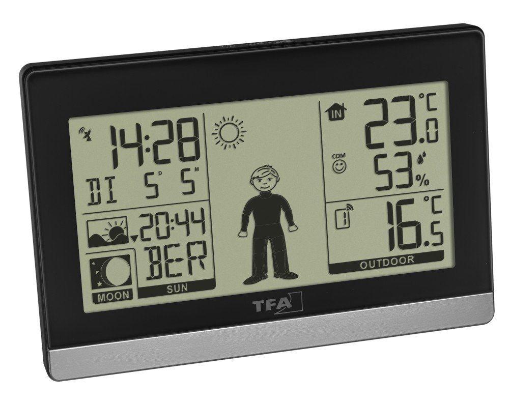 Funkwetterstation Weather Boy Mega TFA 35.1159.99 Funkuhr 2 Display digital