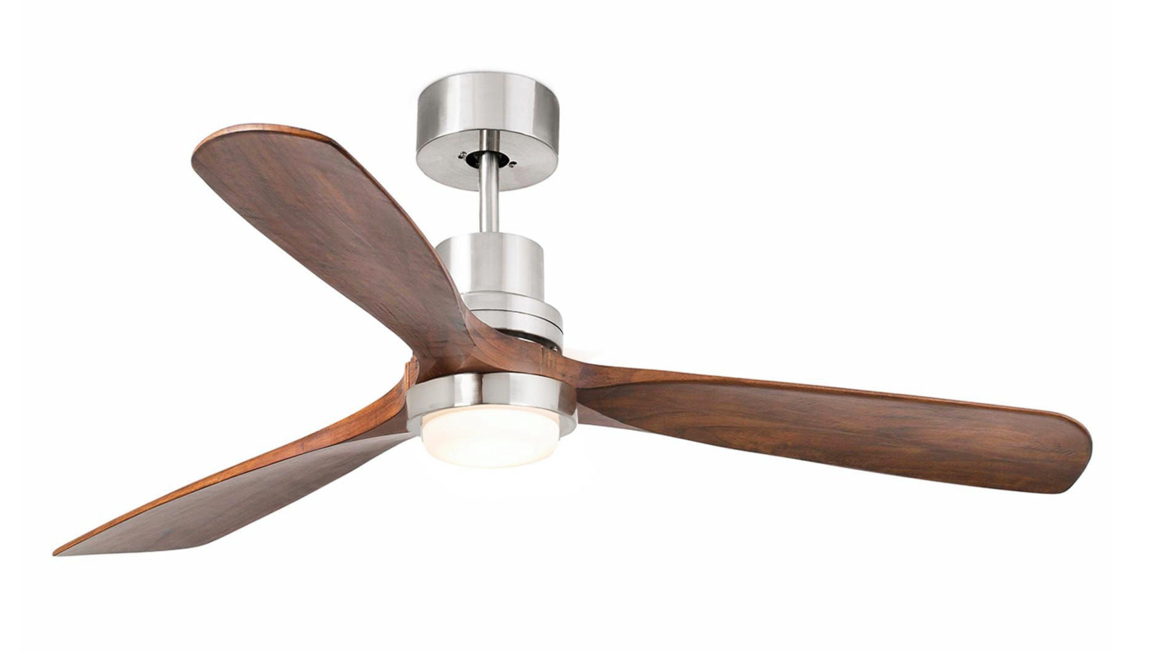 Deckenventilator DC Deckenventilator Lantau Nickel Walnuss mit LED