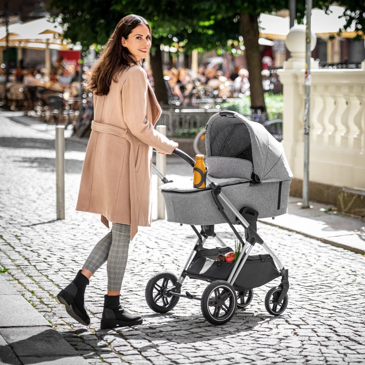 Kombi-Kinderwagen Vision X Duoset Black - Melange Grey