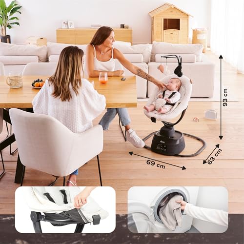Babymoov Altalena Swoon Evolution curl white : Amazon.it: Prima infanzia