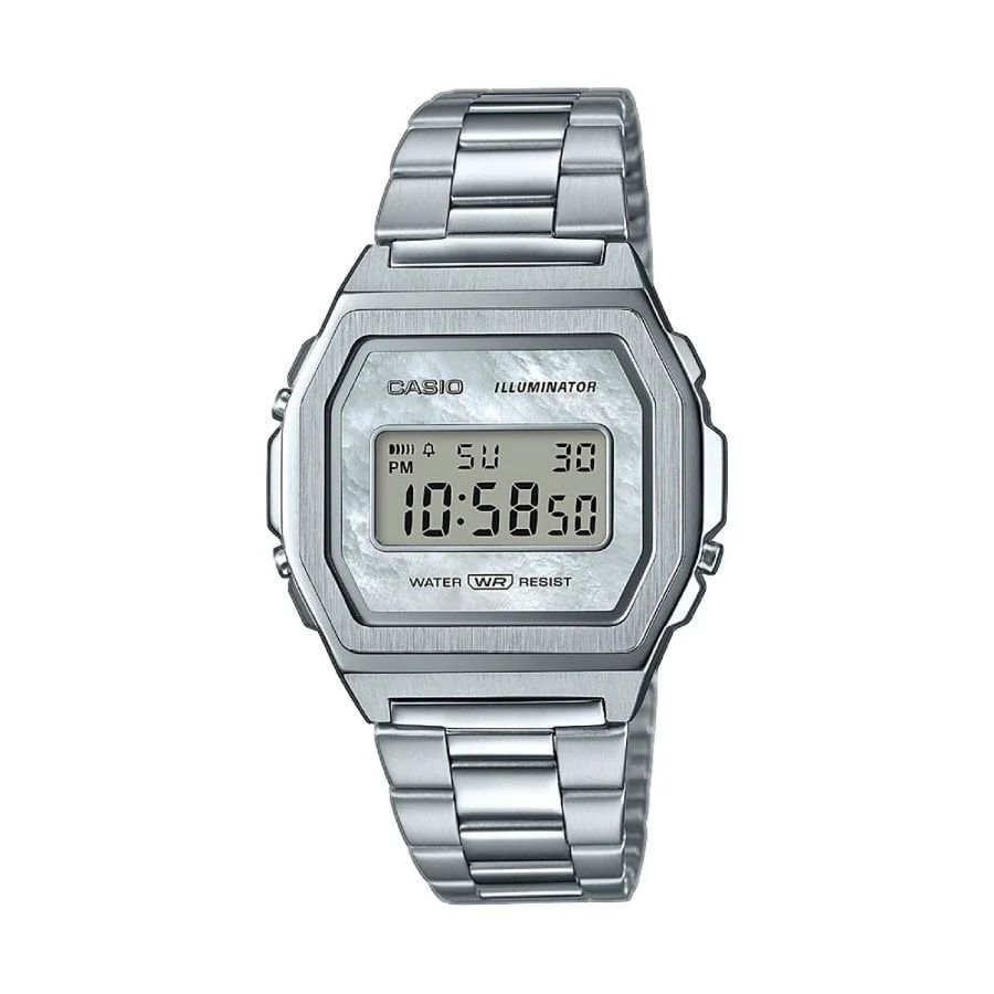 Casio vintage A1000D-7EF cassa in acciaio