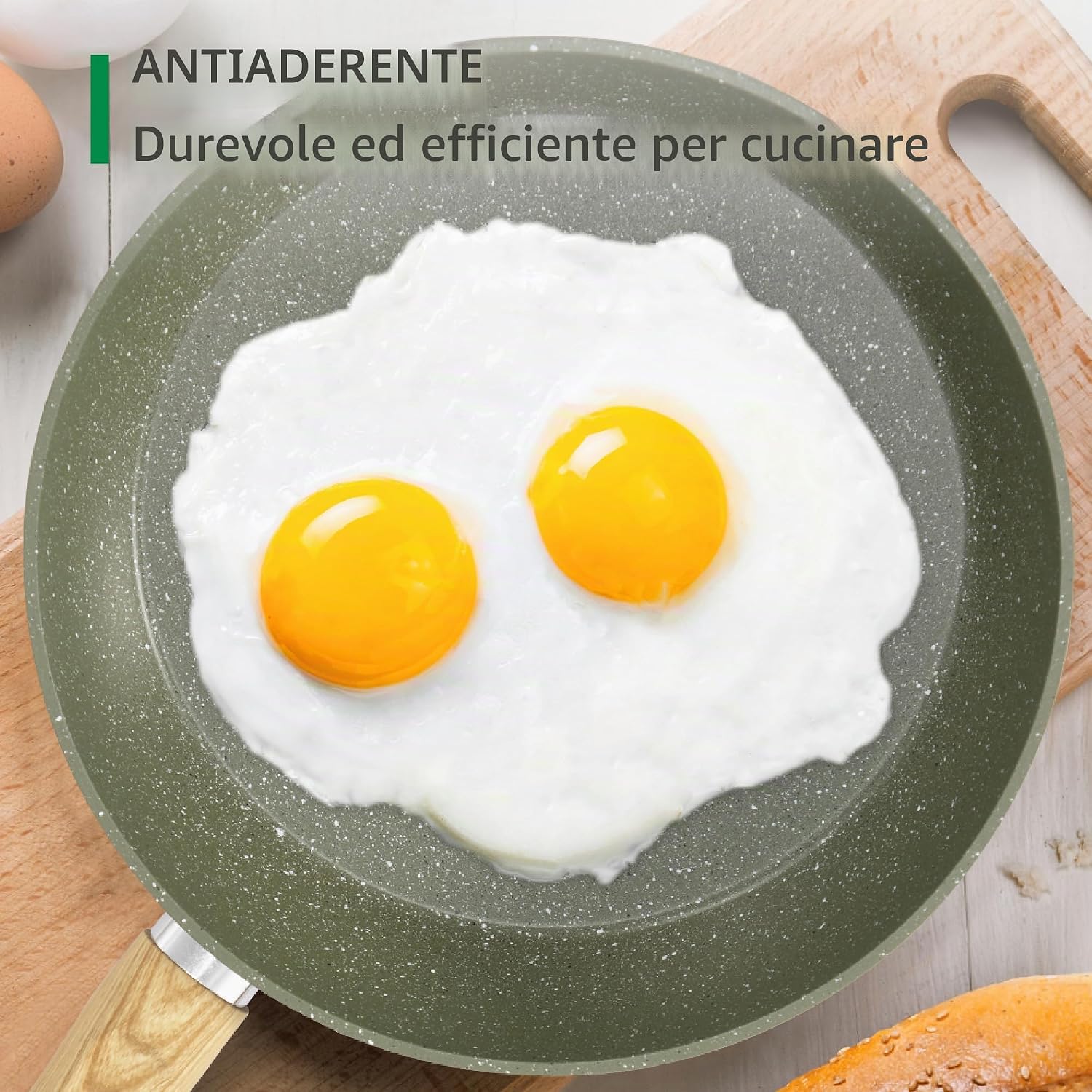 Kitchen Academy Set di Pentole e Padelle a Induzione, 17 Pezzi, Verde